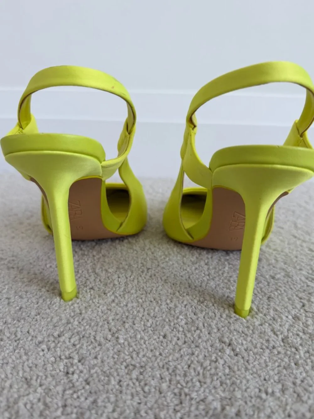 Zara Neon Pointed Toe Slingback Heels - Picture 5 of 5